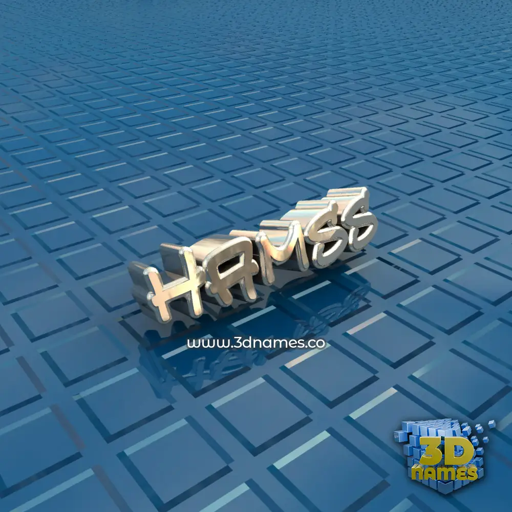 hamss in Blue Bling style - 3D name wallpaper