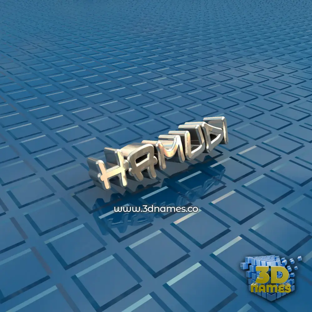 hamudi in Blue Bling style - 3D name wallpaper