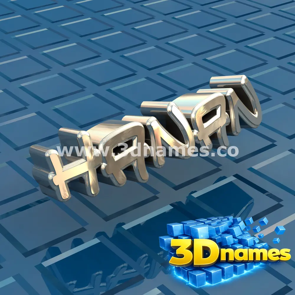 hanan in Blue Bling style - 3D name wallpaper