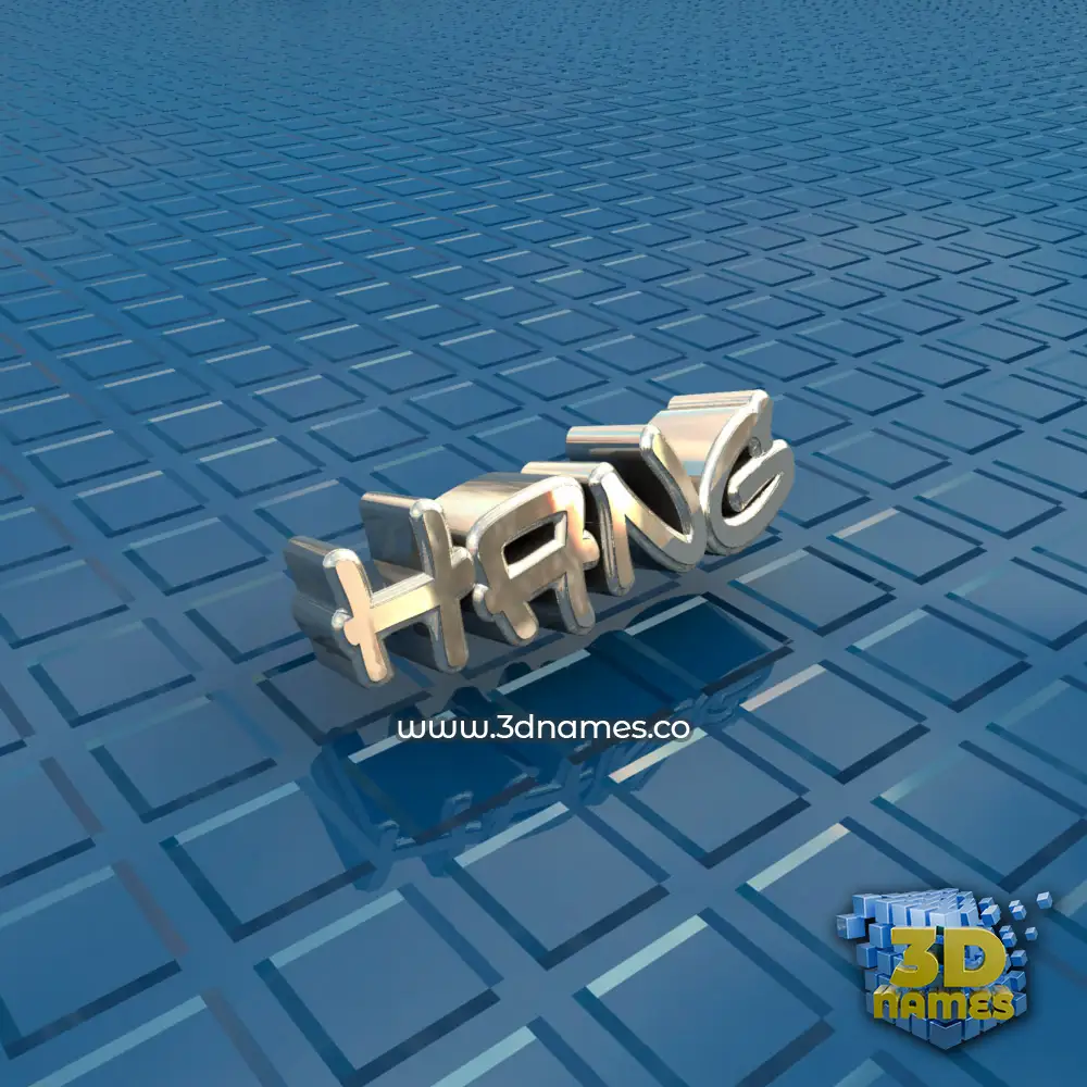 hang in Blue Bling style - 3D name wallpaper