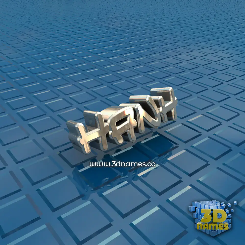 hanh in Blue Bling style - 3D name wallpaper