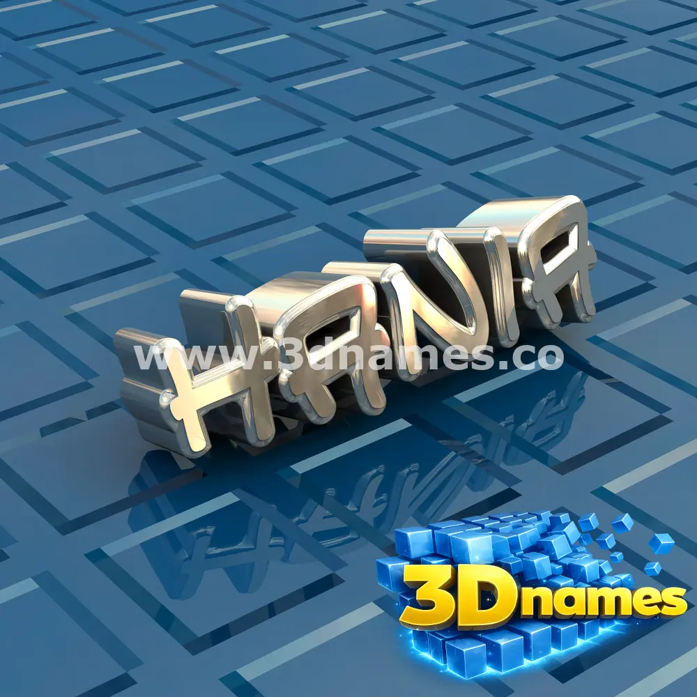 hania in Blue Bling style - 3D name wallpaper