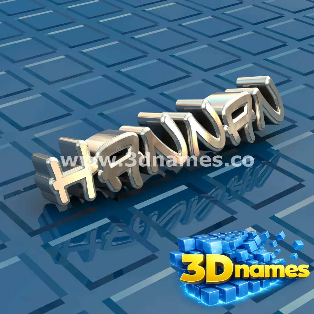 hannan in Blue Bling style - 3D name wallpaper