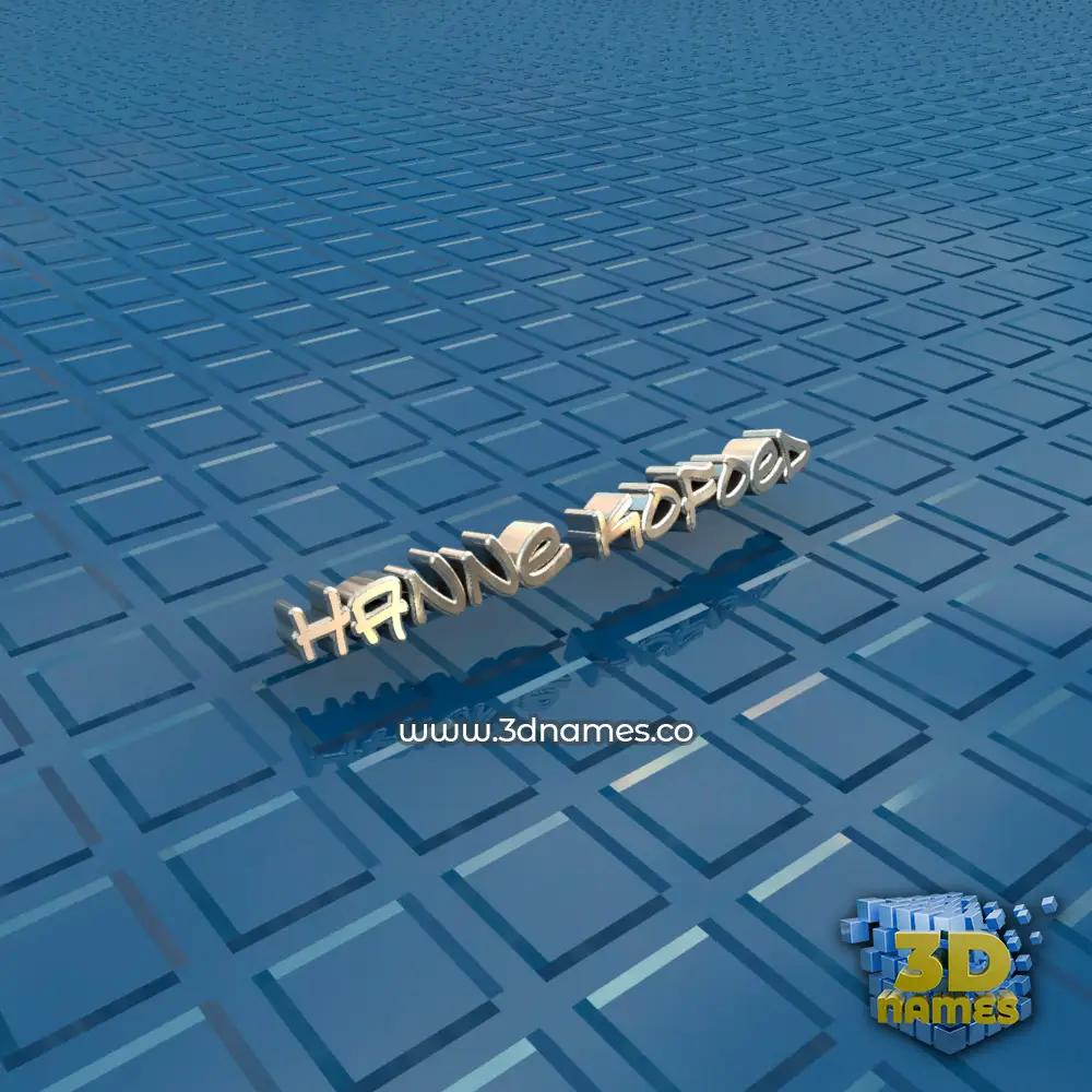 hanne kofoed in Blue Bling style - 3D name wallpaper