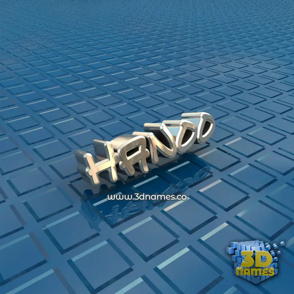 hanoo in Blue Bling style - 3D name wallpaper