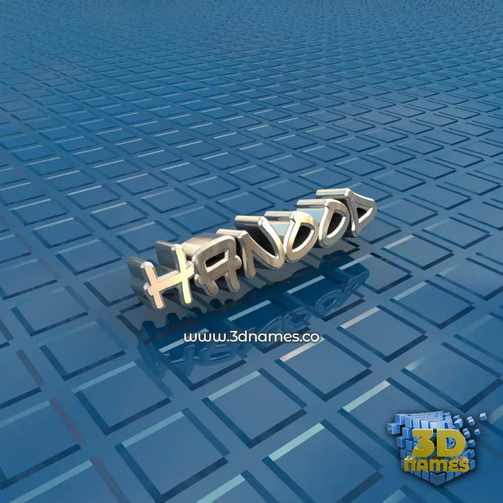 hanood in Blue Bling style - 3D name wallpaper