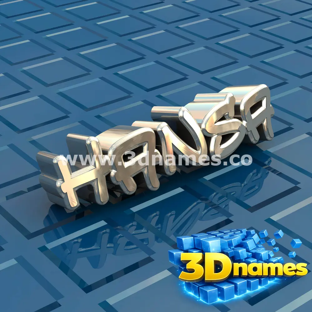 hansa in Blue Bling style - 3D name wallpaper