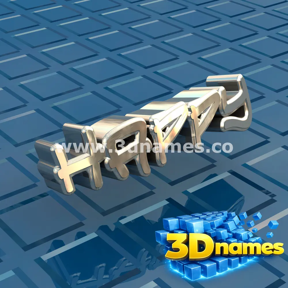 happy in Blue Bling style - 3D name wallpaper
