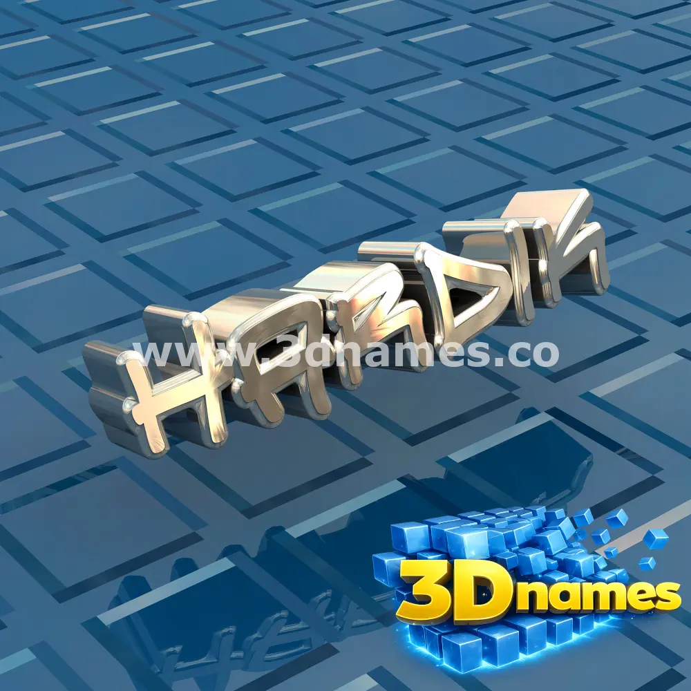 hardik in Blue Bling style - 3D name wallpaper