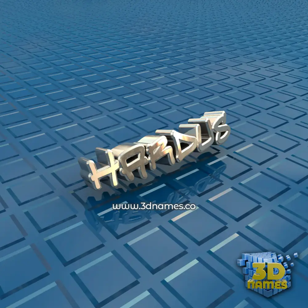 hardus in Blue Bling style - 3D name wallpaper