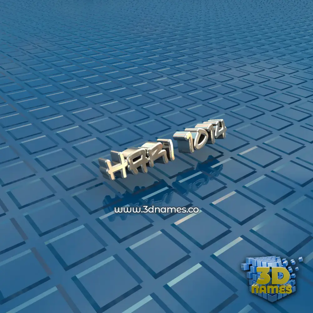 hari 1014 in Blue Bling style - 3D name wallpaper