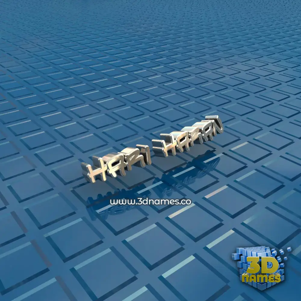 hari haran in Blue Bling style - 3D name wallpaper