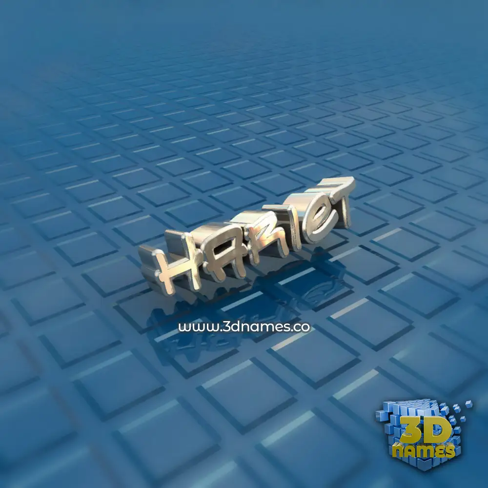 hariet in Blue Bling style - 3D name wallpaper