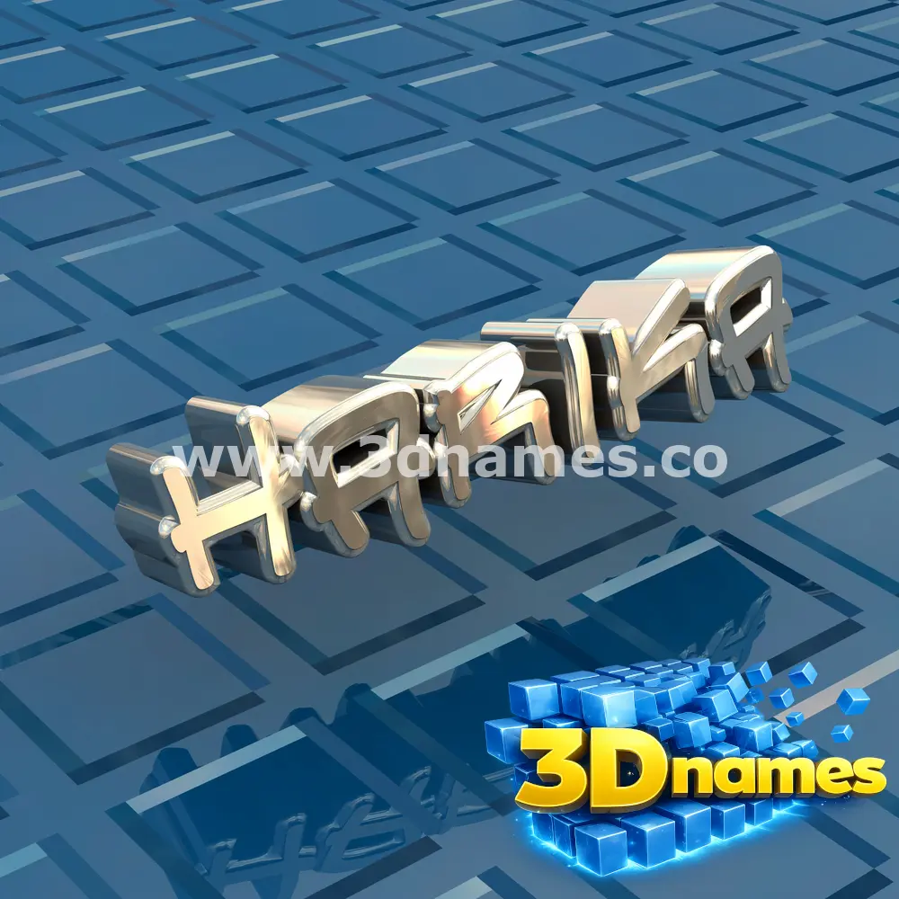 harika in Blue Bling style - 3D name wallpaper