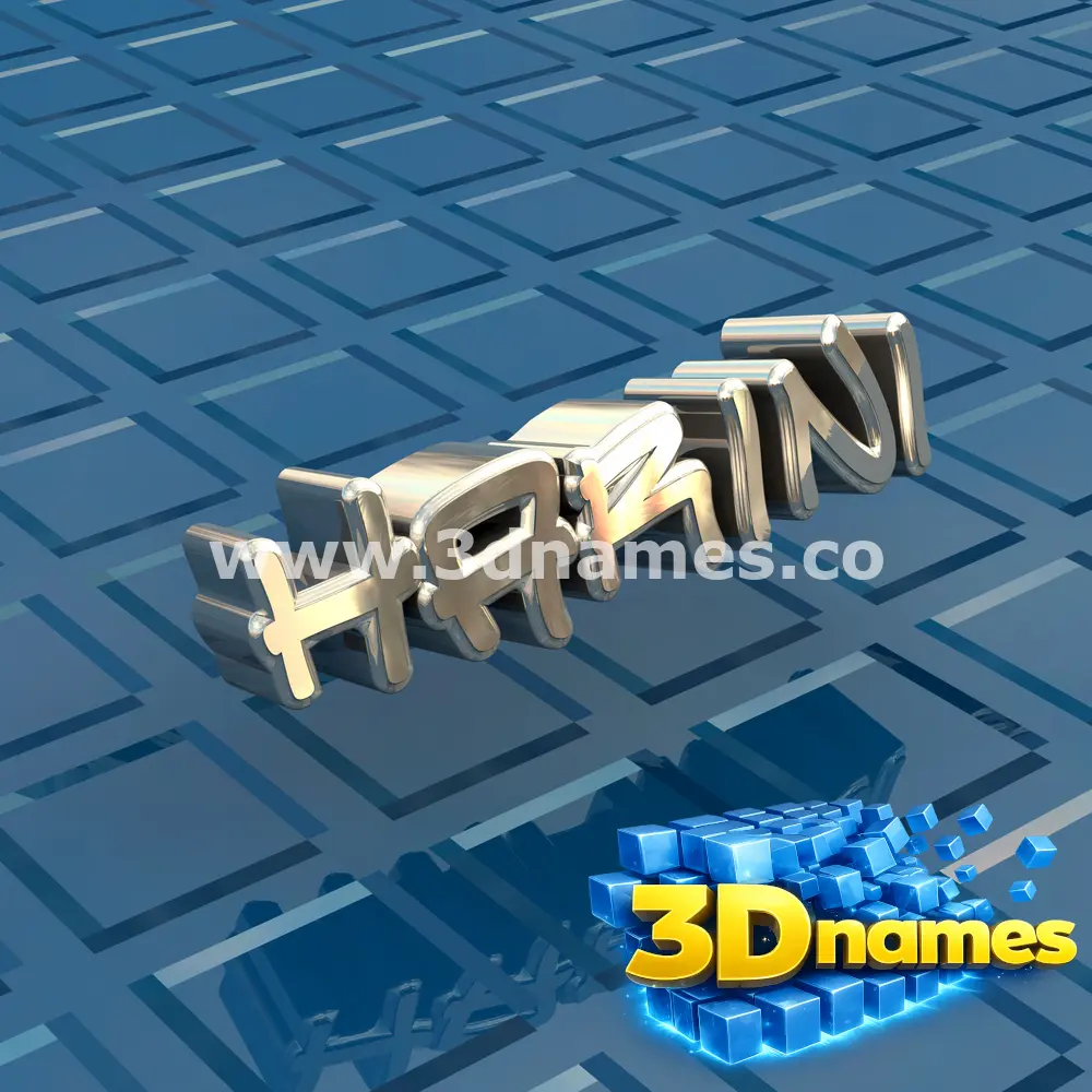 harini in Blue Bling style - 3D name wallpaper