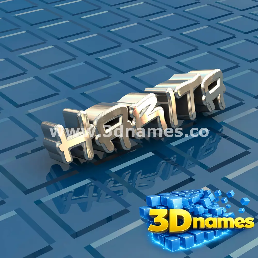 harita in Blue Bling style - 3D name wallpaper