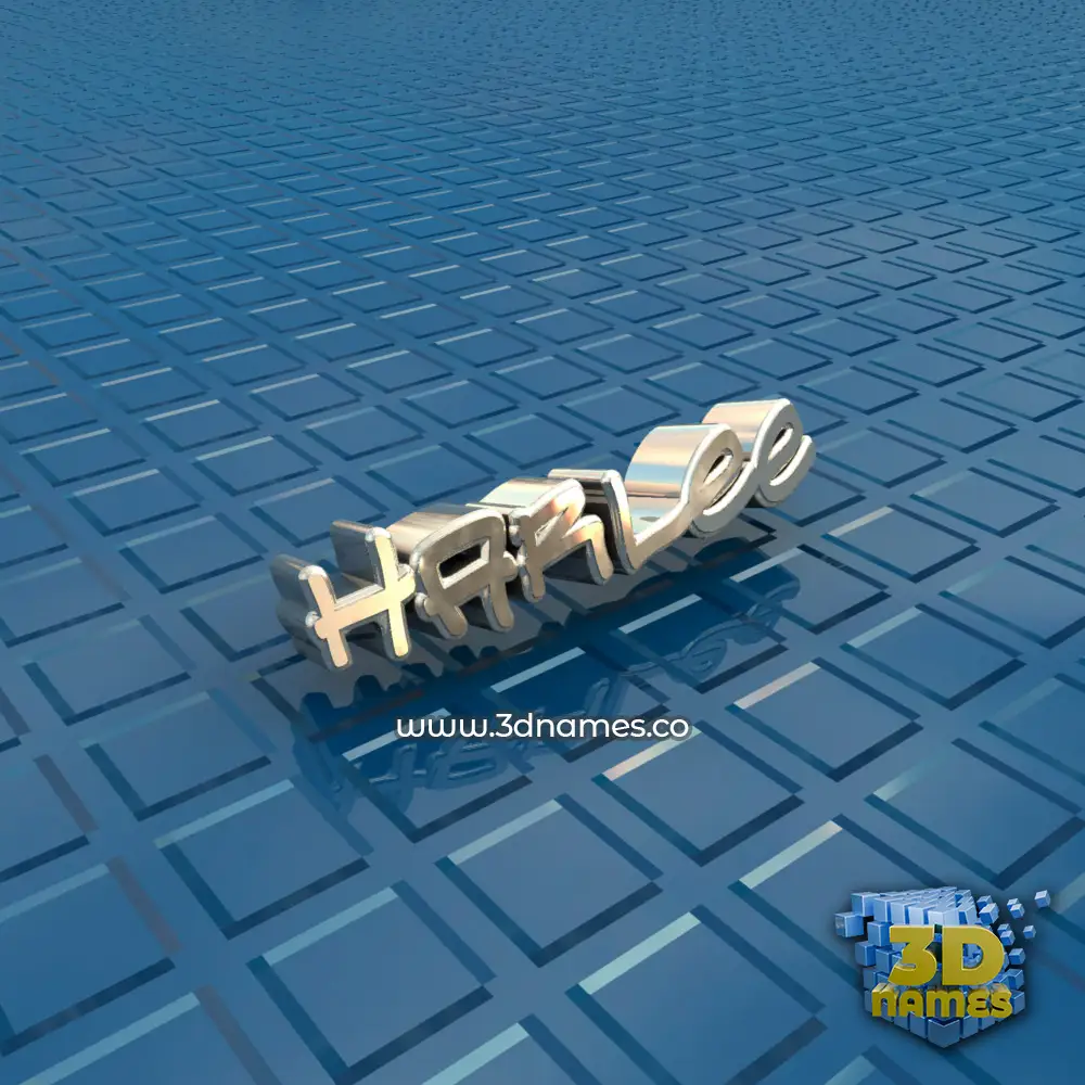 harlee in Blue Bling style - 3D name wallpaper