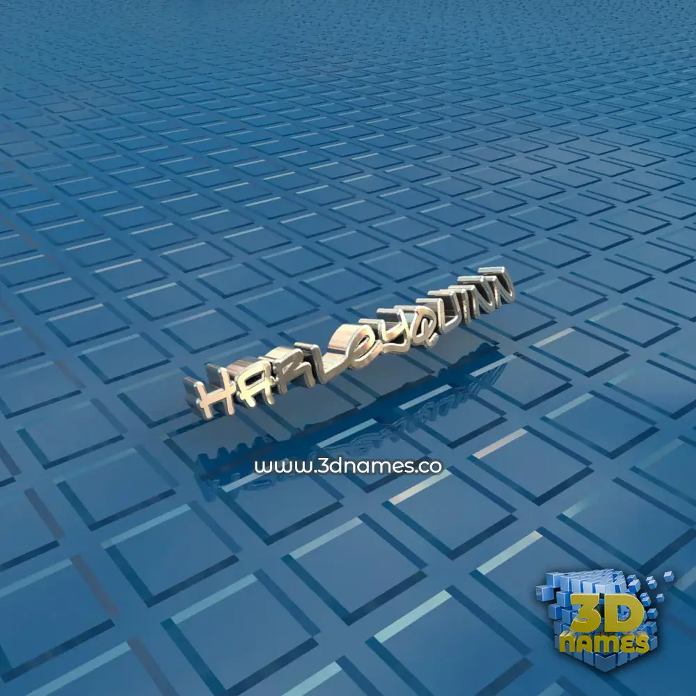 harleyquinn in Blue Bling style - 3D name wallpaper