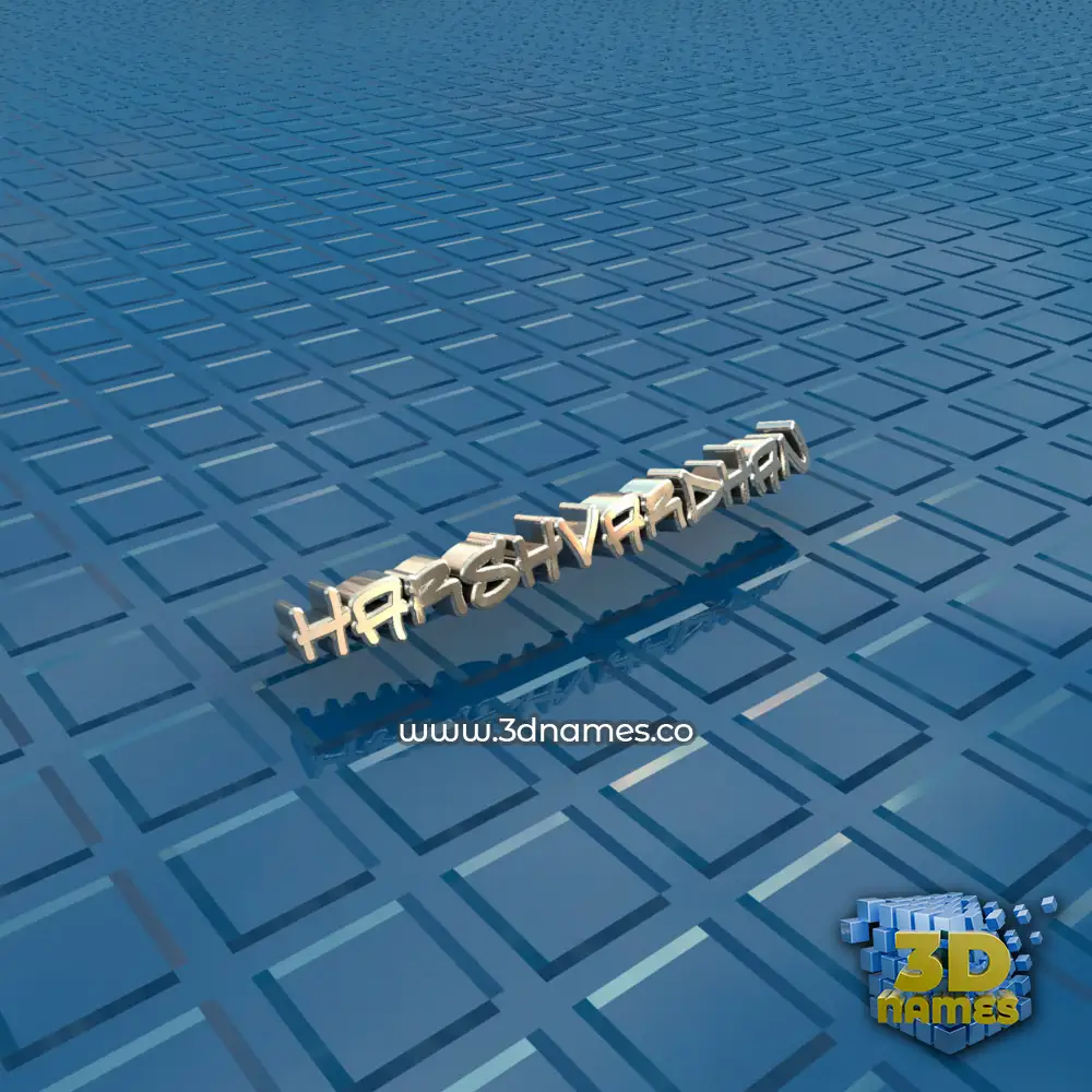 harshvardhan in Blue Bling style - 3D name wallpaper