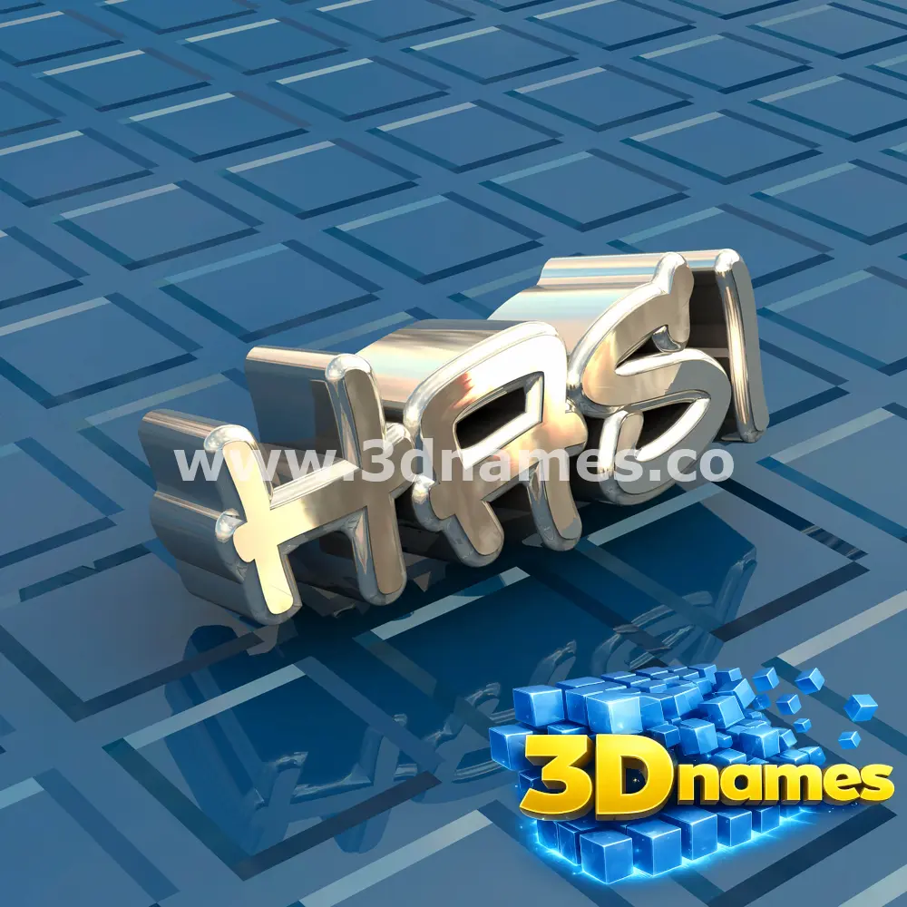hasi in Blue Bling style - 3D name wallpaper