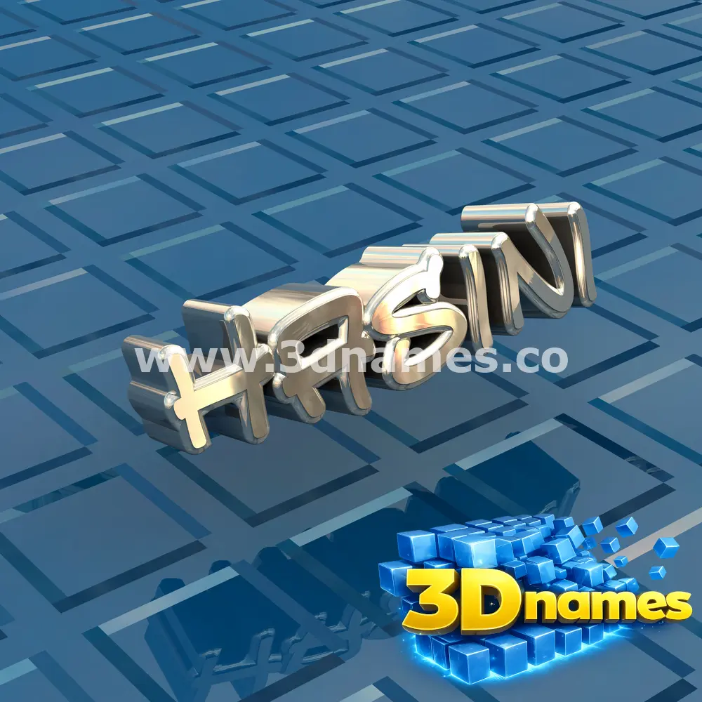 hasini in Blue Bling style - 3D name wallpaper