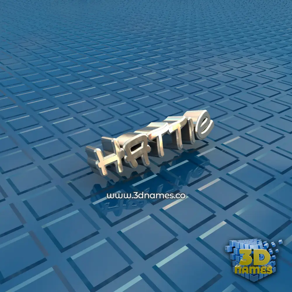 hattie in Blue Bling style - 3D name wallpaper