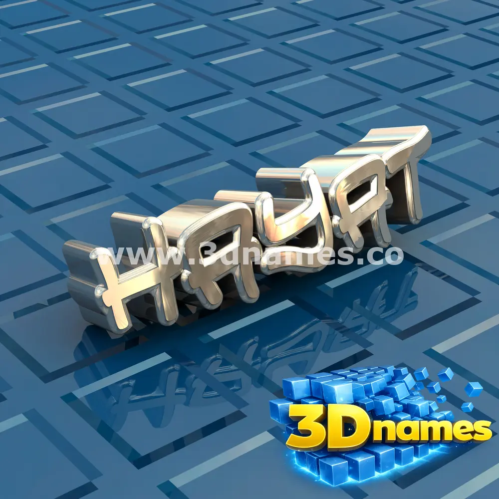 hayat in Blue Bling style - 3D name wallpaper