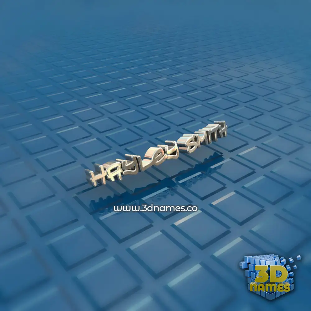 hayley smith in Blue Bling style - 3D name wallpaper