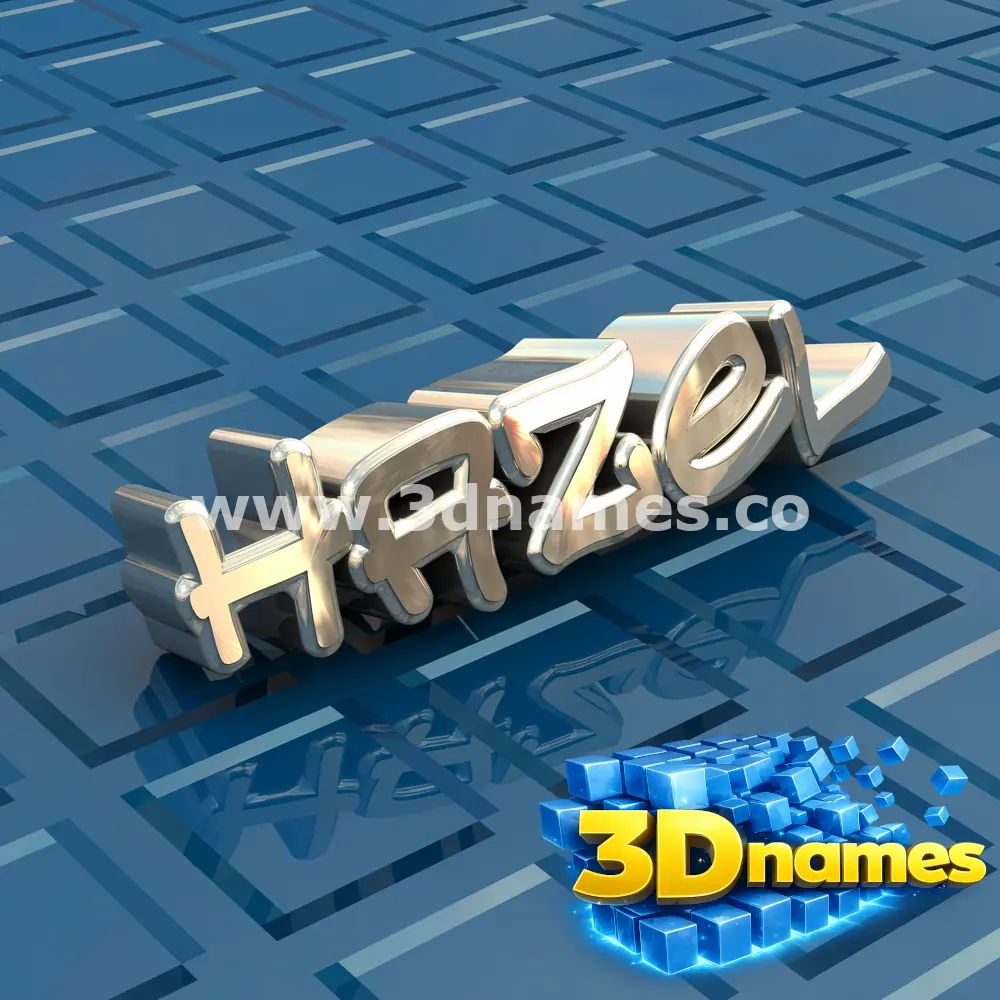 hazel in Blue Bling style - 3D name wallpaper