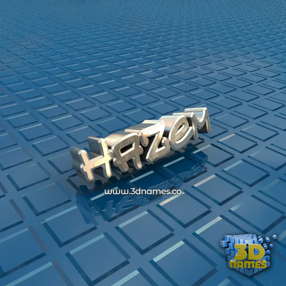 hazem in Blue Bling style - 3D name wallpaper