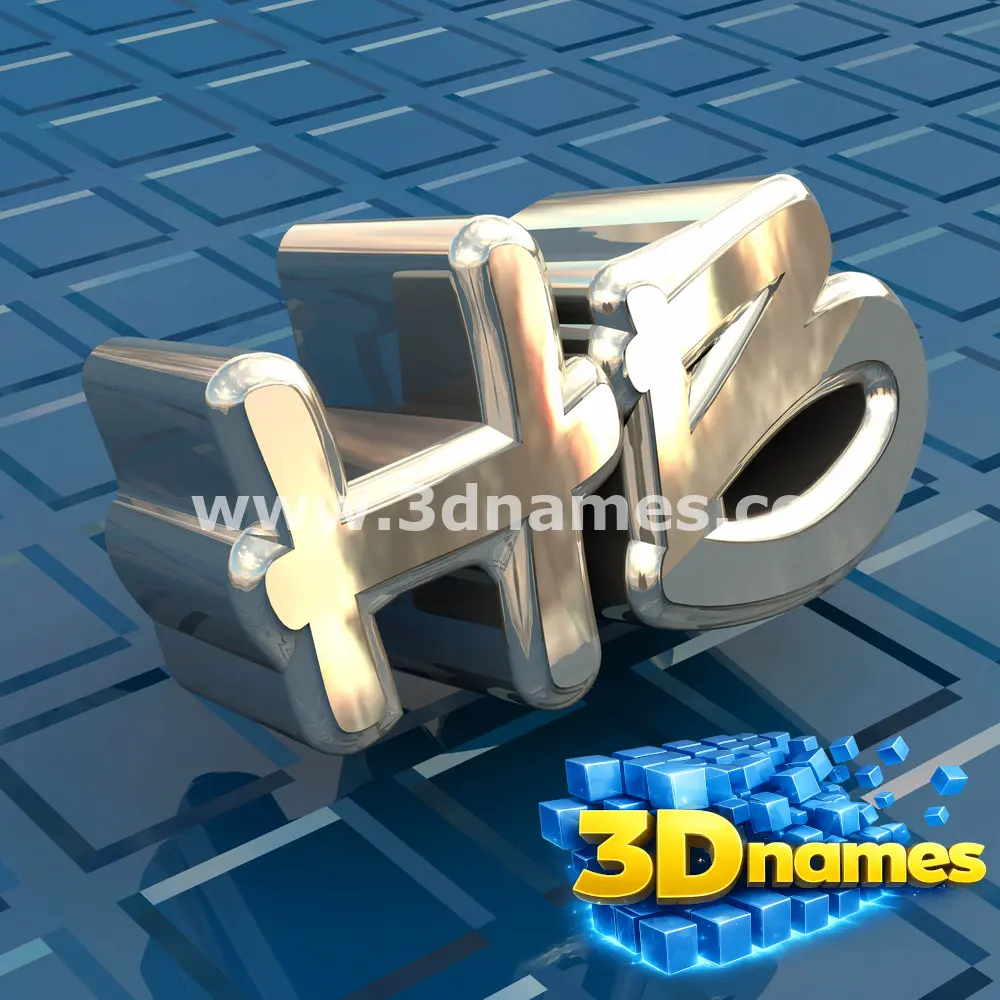 hb in Blue Bling style - 3D name wallpaper