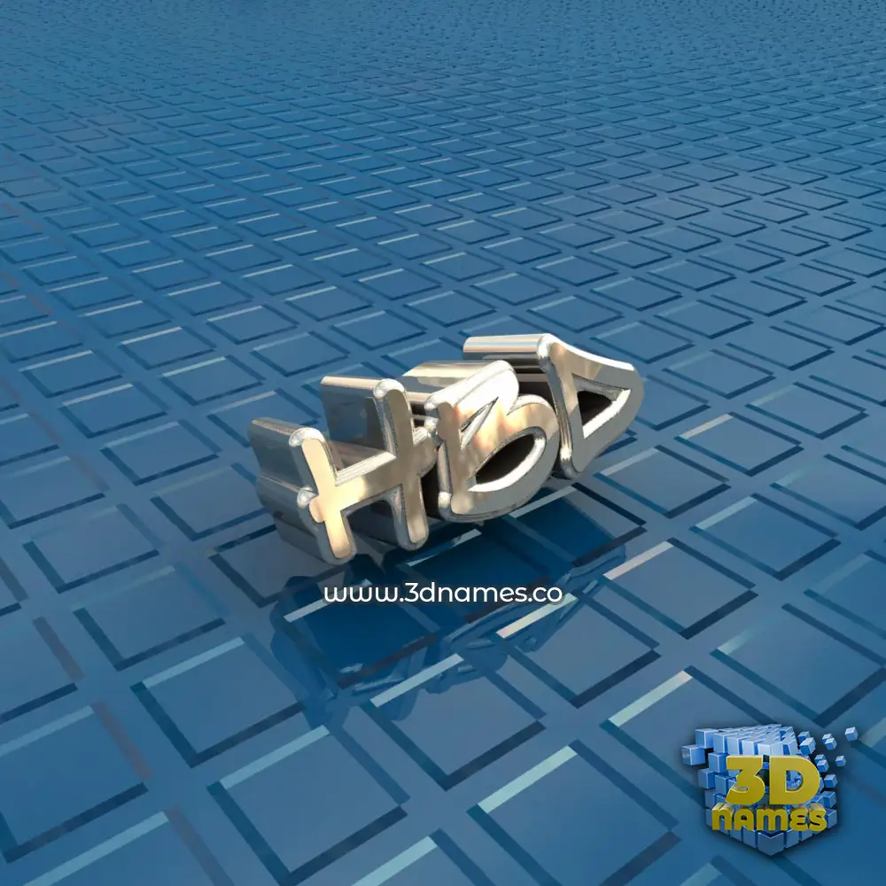 hbd in Blue Bling style - 3D name wallpaper