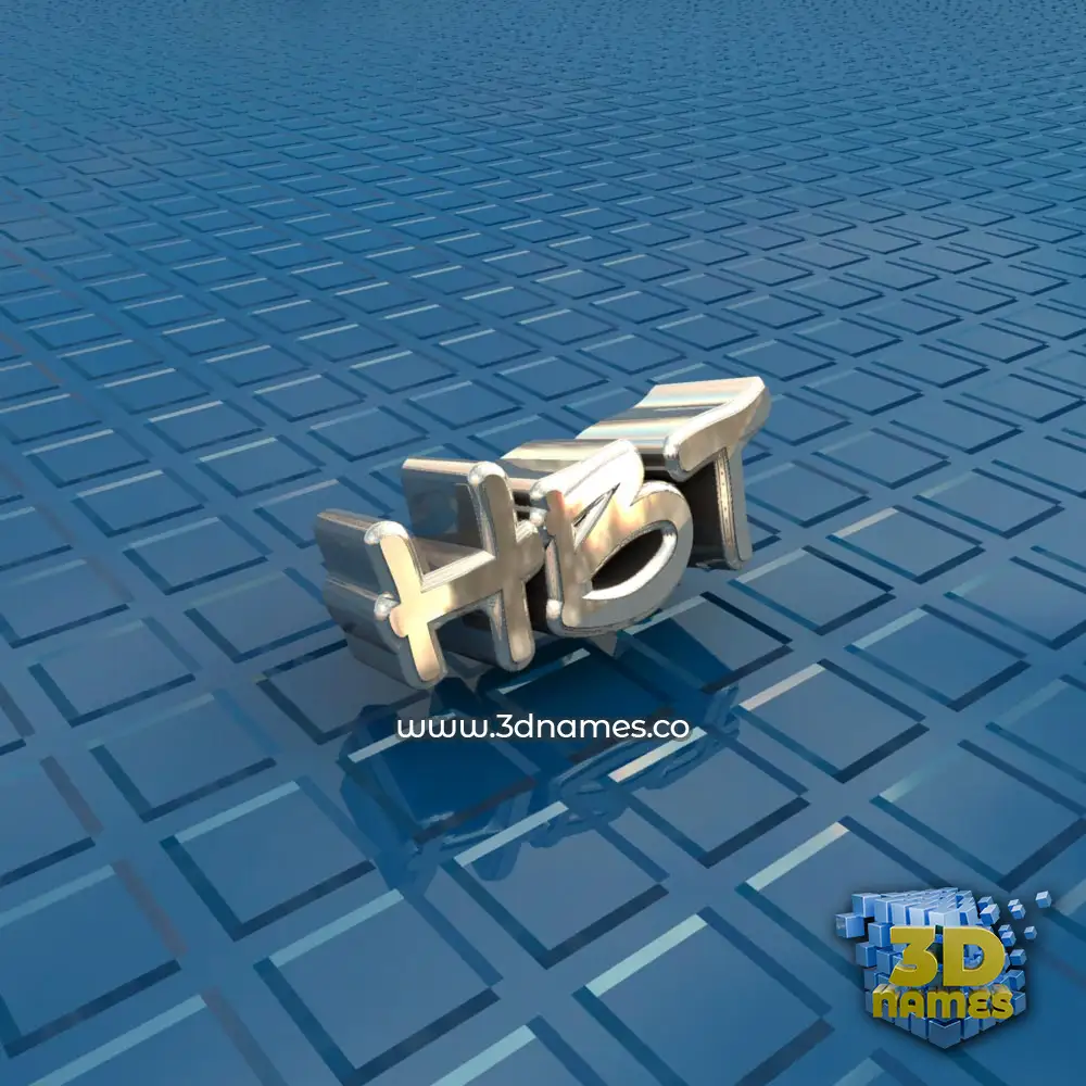 hbt in Blue Bling style - 3D name wallpaper