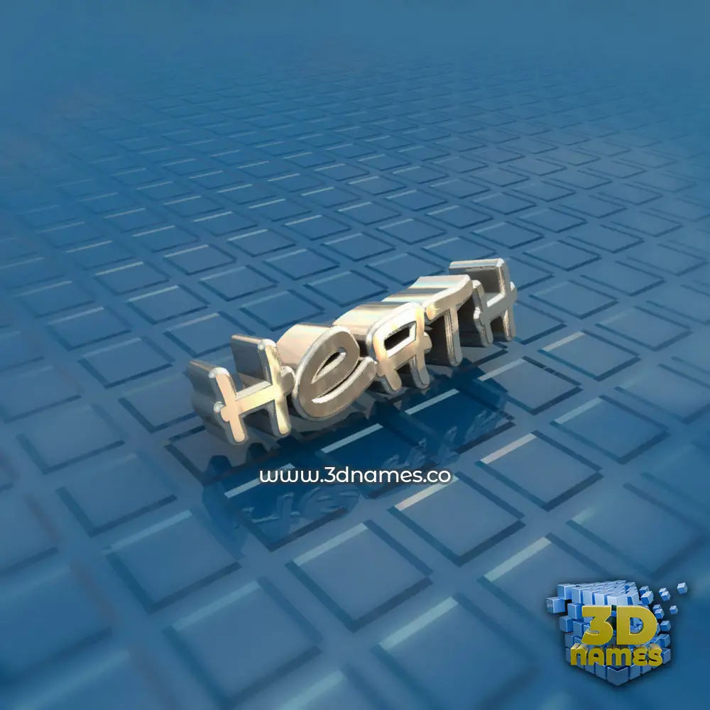 heath in Blue Bling style - 3D name wallpaper