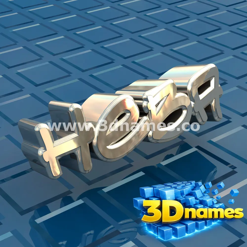 heba in Blue Bling style - 3D name wallpaper