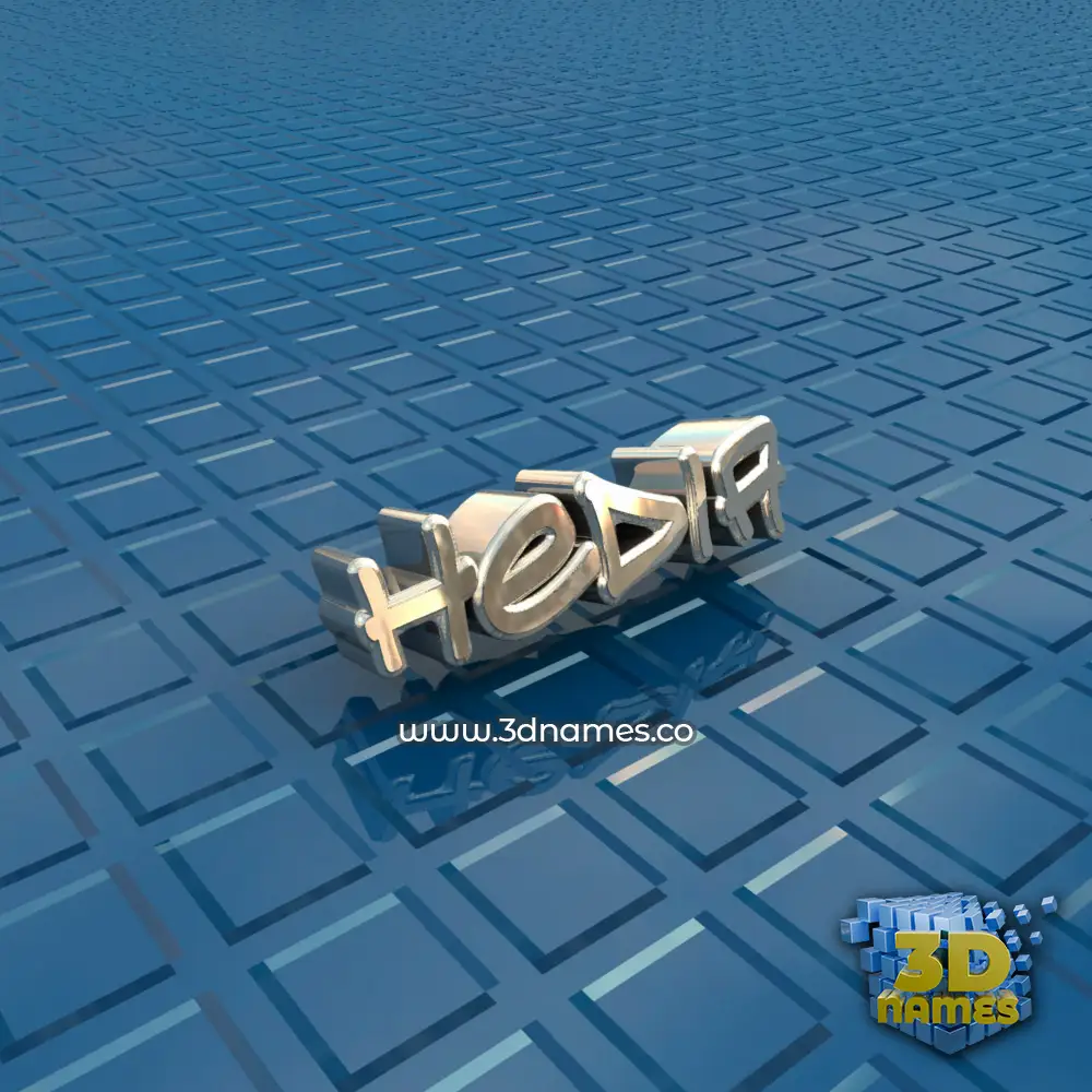 hedia in Blue Bling style - 3D name wallpaper