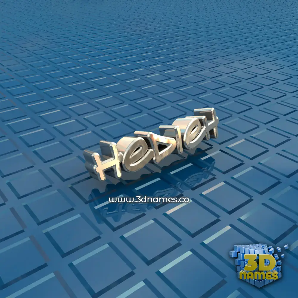hedieh in Blue Bling style - 3D name wallpaper