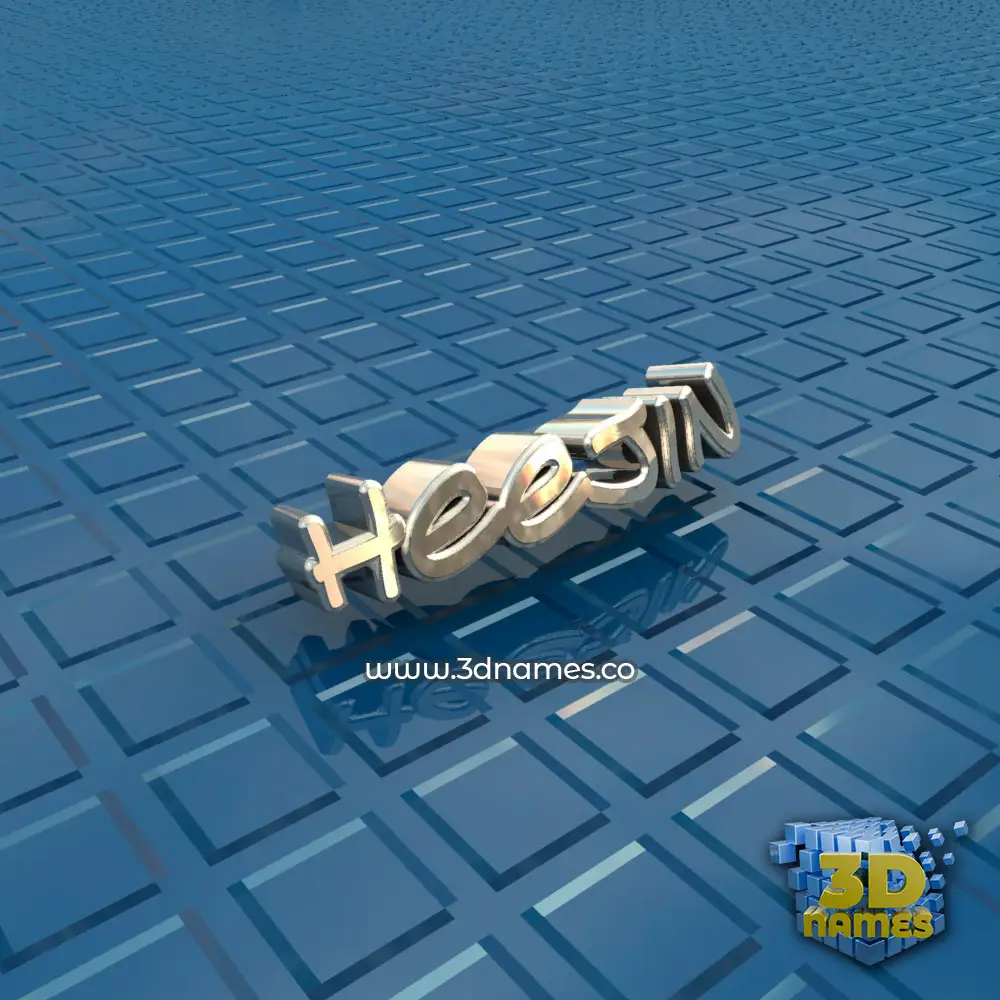 heejin in Blue Bling style - 3D name wallpaper