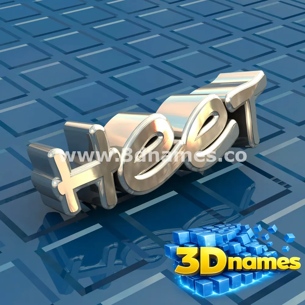 heet in Blue Bling style - 3D name wallpaper