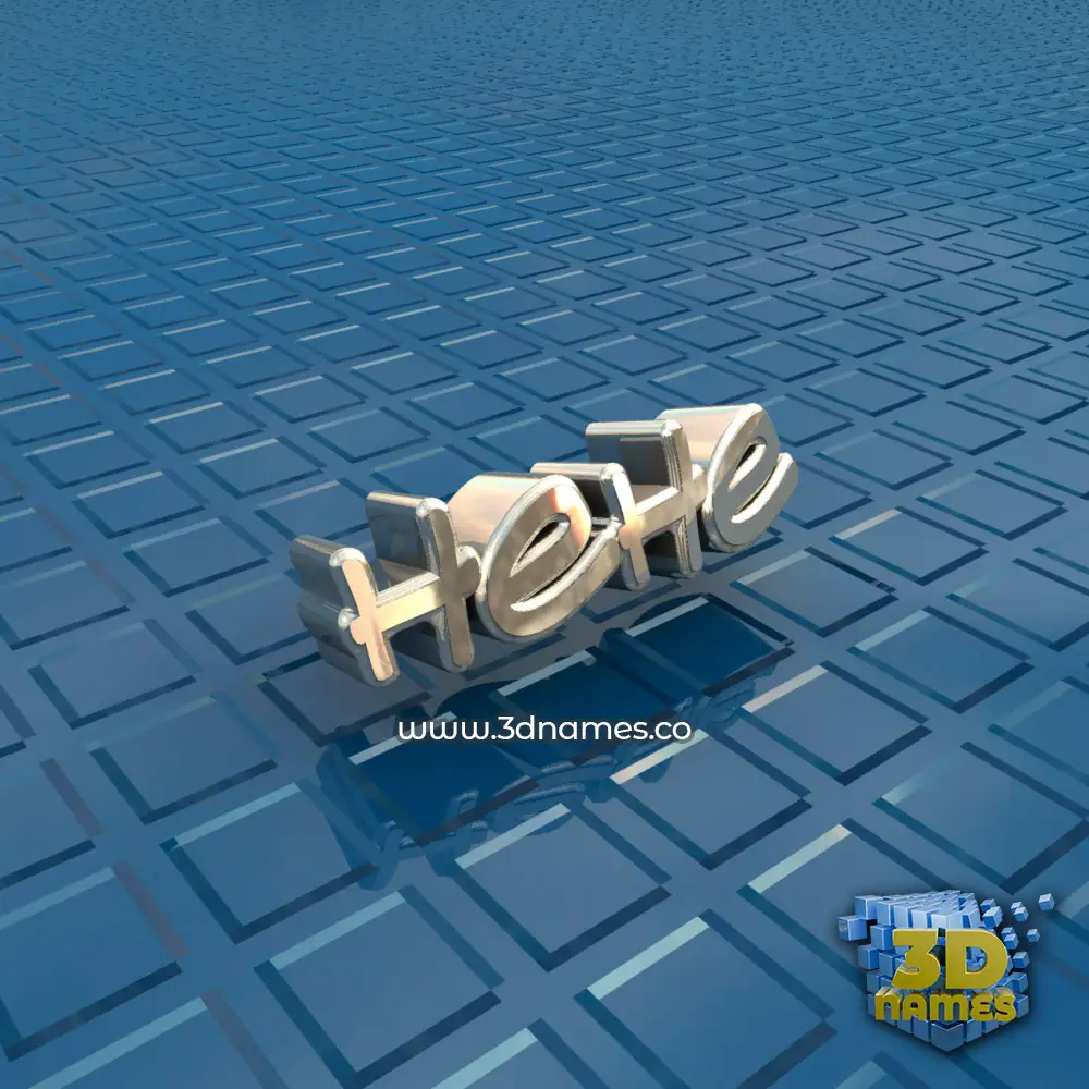 hehe in Blue Bling style - 3D name wallpaper