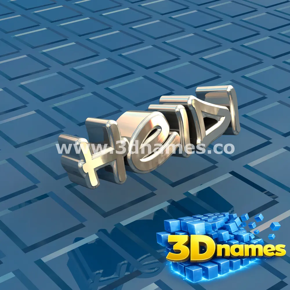 heidi in Blue Bling style - 3D name wallpaper
