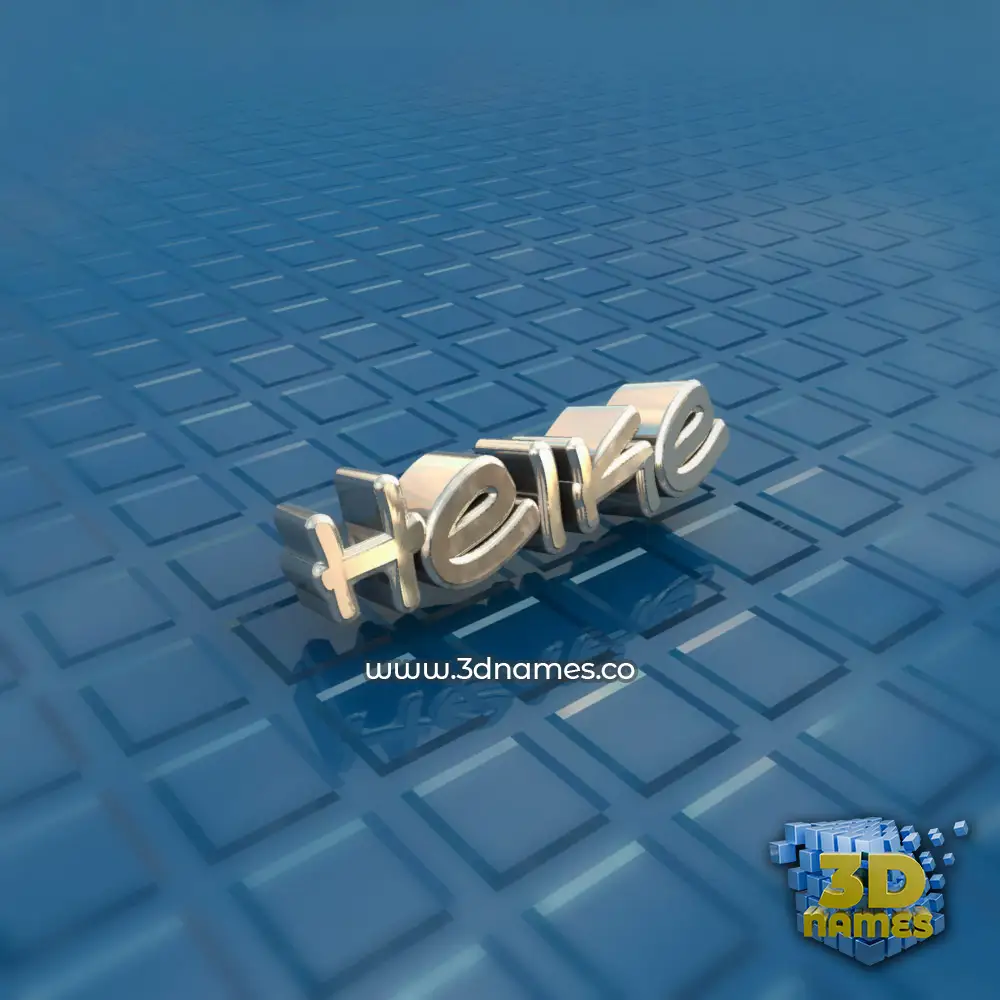 heike in Blue Bling style - 3D name wallpaper