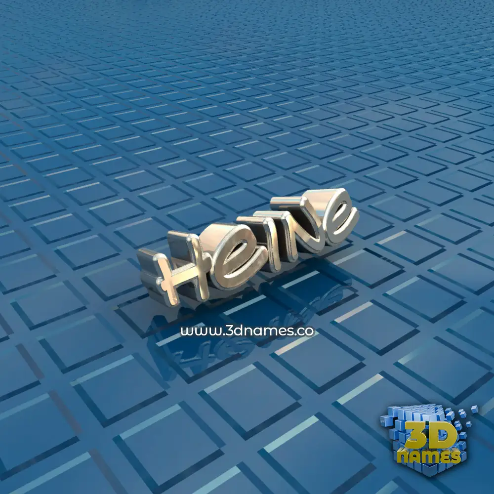 heine in Blue Bling style - 3D name wallpaper