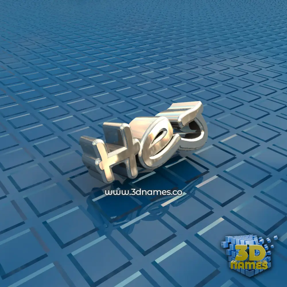 hej in Blue Bling style - 3D name wallpaper