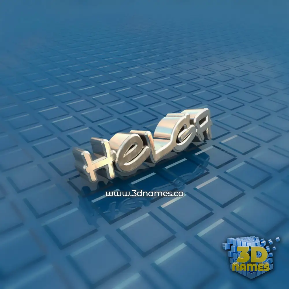 helga in Blue Bling style - 3D name wallpaper