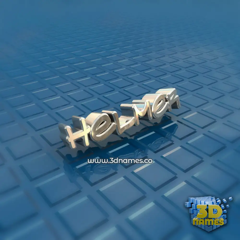 helmer in Blue Bling style - 3D name wallpaper