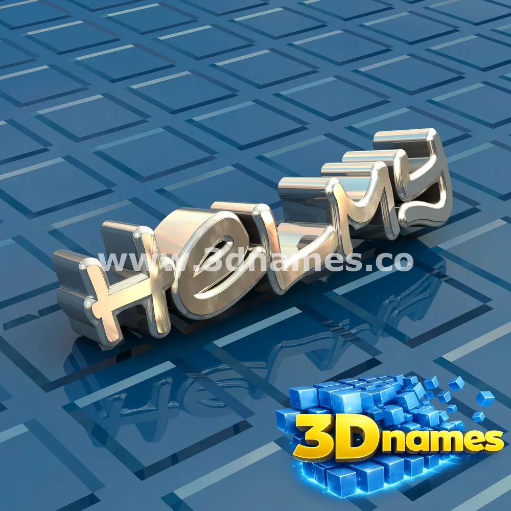 helmy in Blue Bling style - 3D name wallpaper