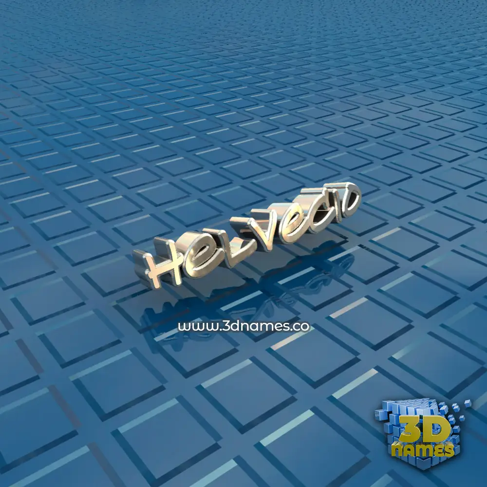 helvecio in Blue Bling style - 3D name wallpaper