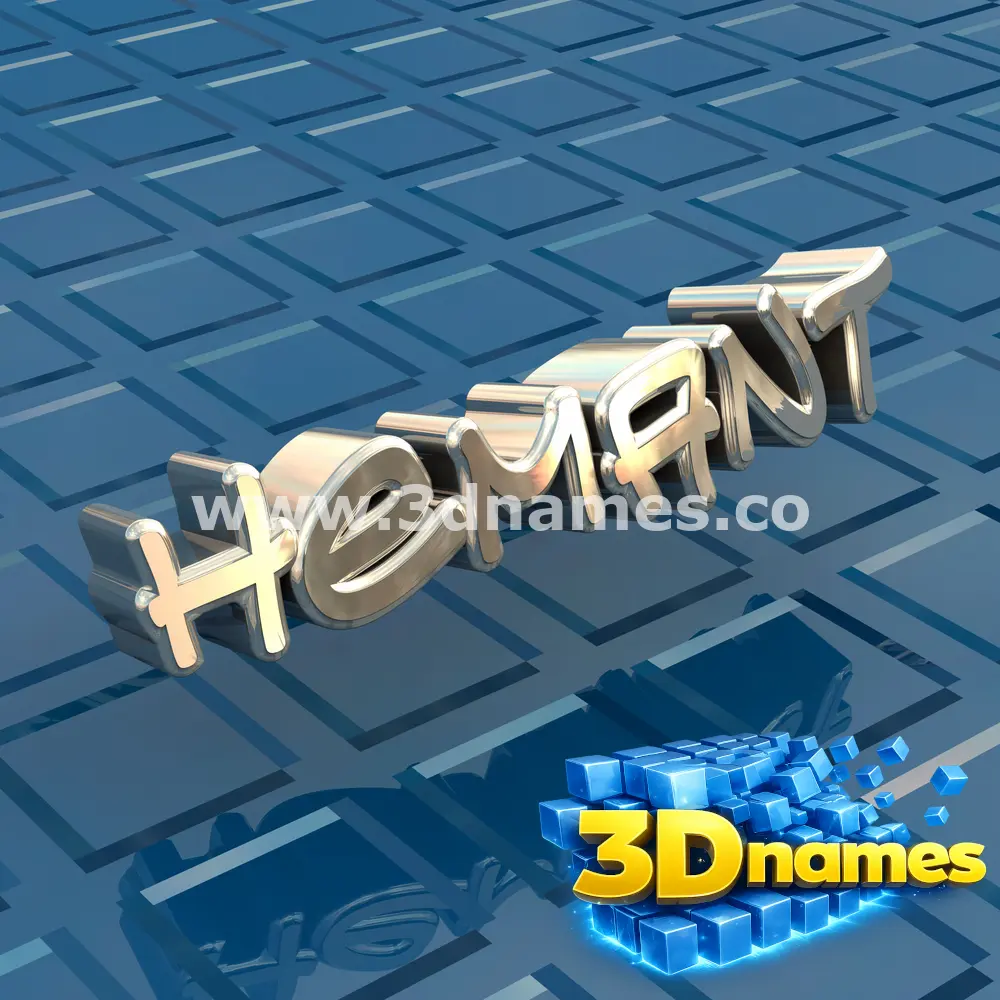 hemant in Blue Bling style - 3D name wallpaper