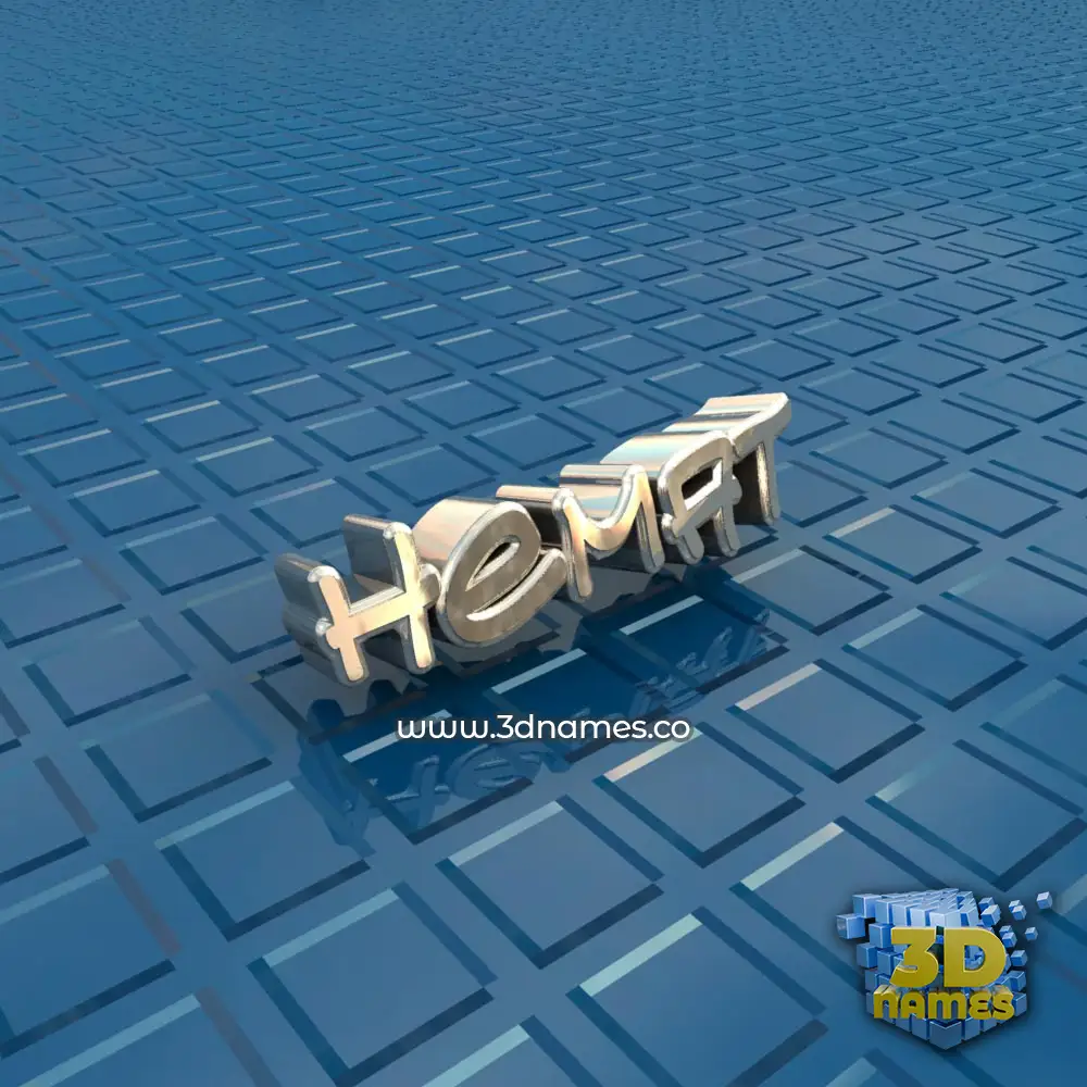 hemat in Blue Bling style - 3D name wallpaper